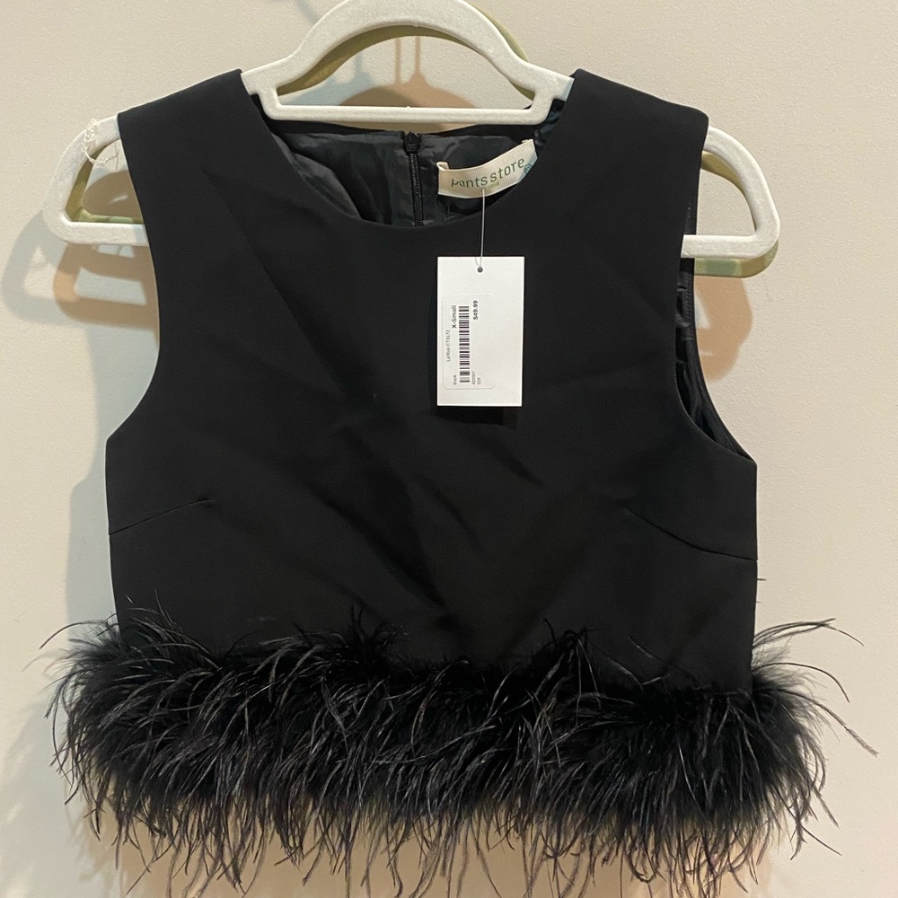 NWT Pants Store Fringe Crop Top